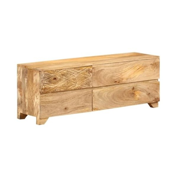 Générique Meuble TV Bois de manguier Solide 110x30x40 cm,27.82 KG,246144, Meubles, Meubles TV