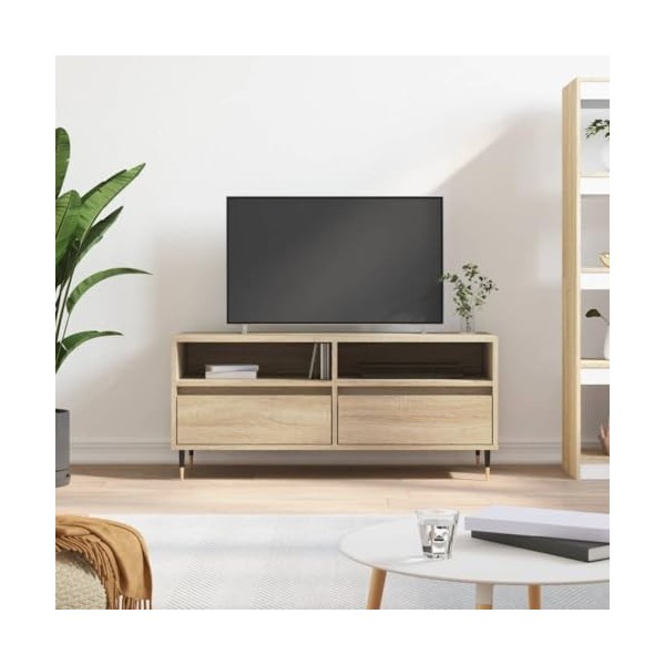 Meuble TV de jardin en chêne Sonoma 100 x 34,5 x 44,5 cm