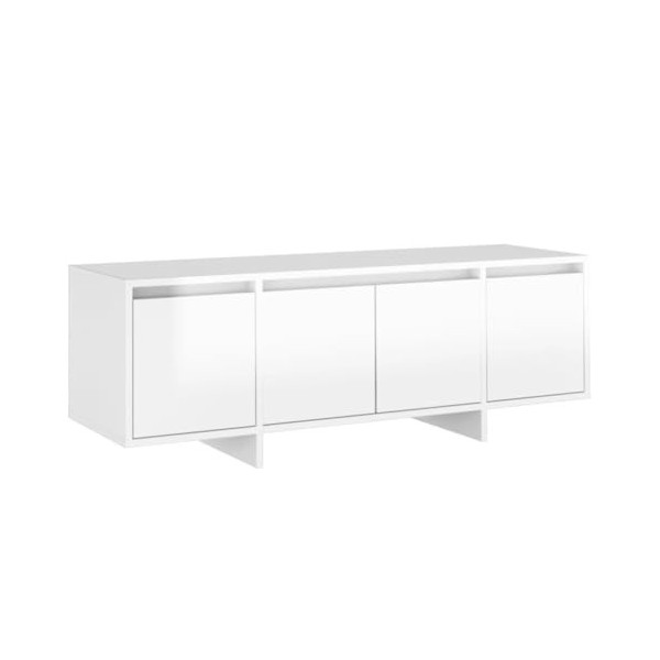 Meuble TV blanc brillant 120 x 30 x 40,5 cm
