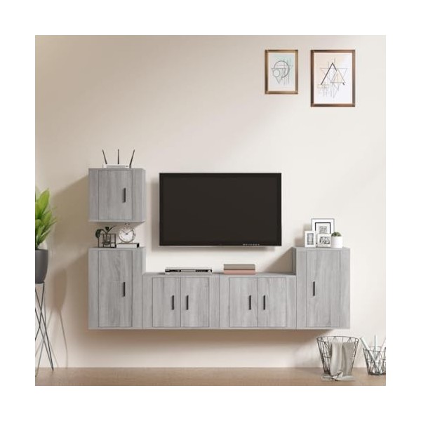 Meuble Tv,Blanc Tv,Comme Espace de Rangement, Meuble Bas Suspendu Ou Debout, Buffet Salon,Meuble TV Suspendu,Support de Télév