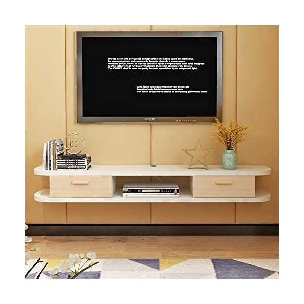 Meuble de télévision Mural Chambre Salon étagère Murale étagère Flottante avec tiroir TV Fond décoration Murale étagère Meubl