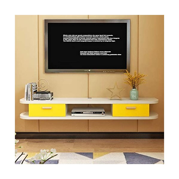 Meuble de télévision Mural Chambre Salon étagère Murale étagère Flottante avec tiroir TV Fond décoration Murale étagère Meubl