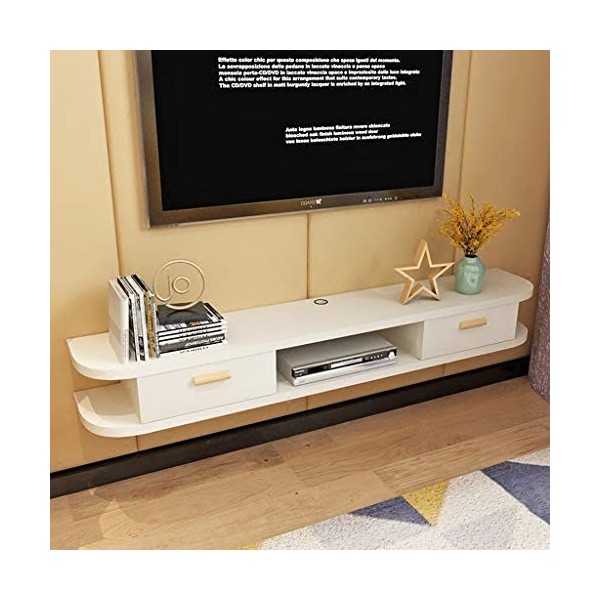 Meuble de télévision Mural Chambre Salon étagère Murale étagère Flottante avec tiroir TV Fond décoration Murale étagère Meubl