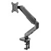 HFTEK - Support de Bureau pour 2 écran pc LCD LED de 15"-27" - VESA de 75 x 75 / 100 x 100, C Clamp Équipé, Ressort à Gaz, Er