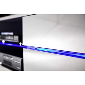 Robas Lund Lowboard Blanc Brillant Meuble TV avec Eclairage LED variable en coloris