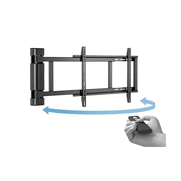 Multibrackets - Support TV Mural avec Moteur et télécommande Radio fréquence. avec Bras pivotant à 170°. Réf. MotorSwingArm X