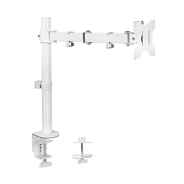 VIVO Support de Bureau à Bras Simple, Peut contenir des écrans jusquà 32" Standard et 38" Ultra Large, entièrement réglable 