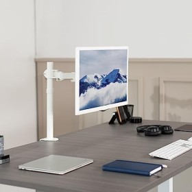 VIVO Support de Bureau à Bras Simple, Peut contenir des écrans jusquà 32" Standard et 38" Ultra Large, entièrement réglable 