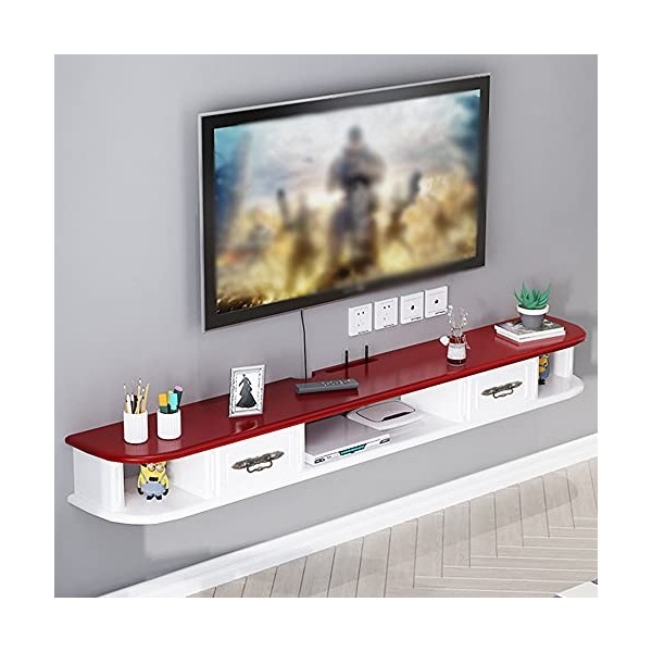 MABIBI Armoire TV murale flottante - Meuble TV mural - Support décodeur - Armoire murale à suspendre pour chambre à coucher -
