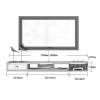 Brooke shop Meuble TV flottant, cloison pour composants TV, console multimédia murale, meuble de salon, étagère DVD/A / 140×2