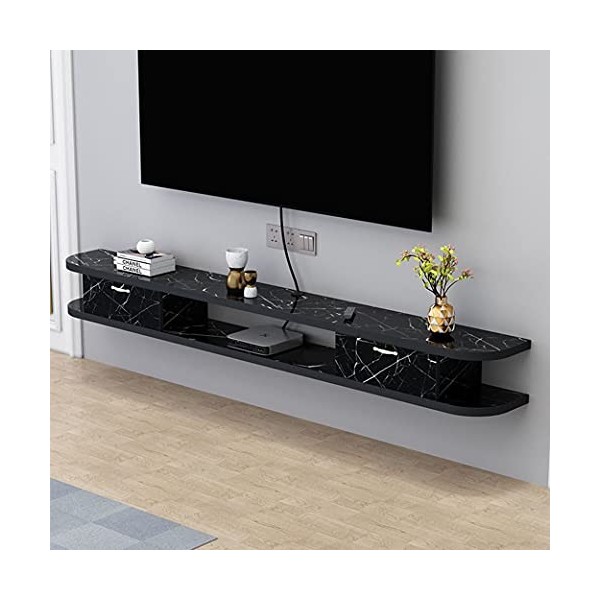 Meuble TV Flottant étagère TV Murale Centre de Divertissement Console multimédia en Bois Meuble de Rangement Moderne Suspendu