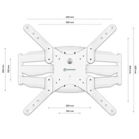 ONKRON M5-W Support TV Mural pour des écrans téléviseurs Plats et incurvés de 37 à 70 Pouces Blanc