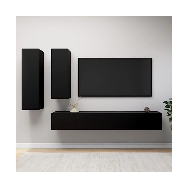 VEEKI Meuble TV, Meuble TV Suspendu, Meuble, Meuble TV avec Rangement，Meuble Industriel, Convient pour Salon ou Chambre, Ense