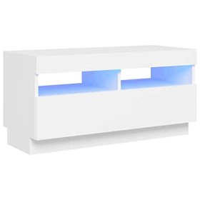 Générique Meuble TV avec lumières LED Blanc 80x35x40 cm,17.5 KG,804445, Meubles, Meubles TV