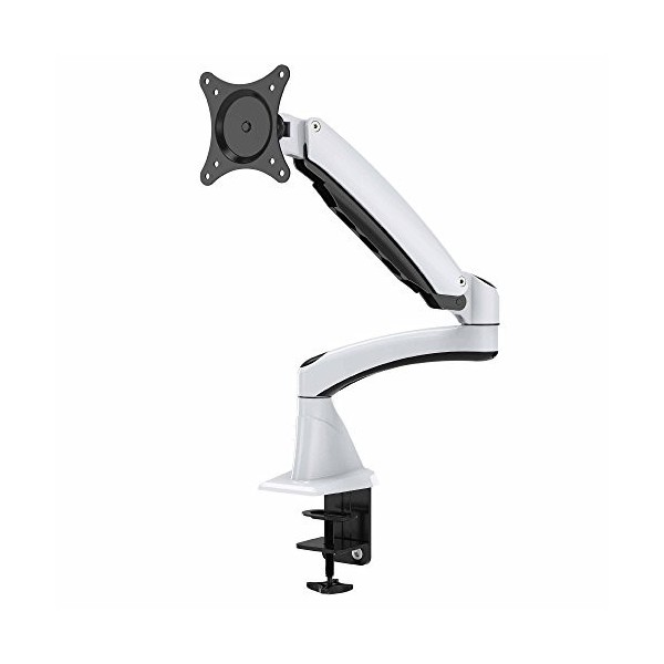 HFTEK® DS112F Support de bureau pour écran support de table pour moniteur desk mount bracket 15 - 27 pouces avec VESA 75/100 