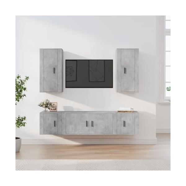 VEEKI Meuble TV, Meuble TV Suspendu, Meuble TV Industriel, Meuble TV Bois, Meuble Chambre, Convient pour Salon ou Chambre, En