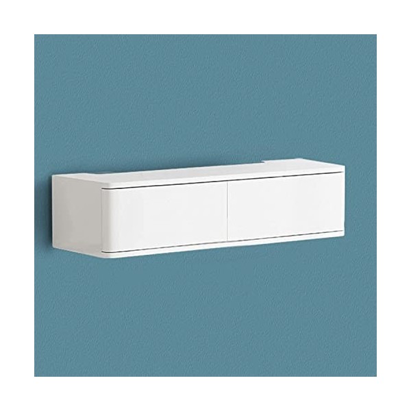 EsEntL Meuble TV Flottant, Meuble TV Mural, étagères pour décodeur TV, Consoles multimédia murales, pour la Maison