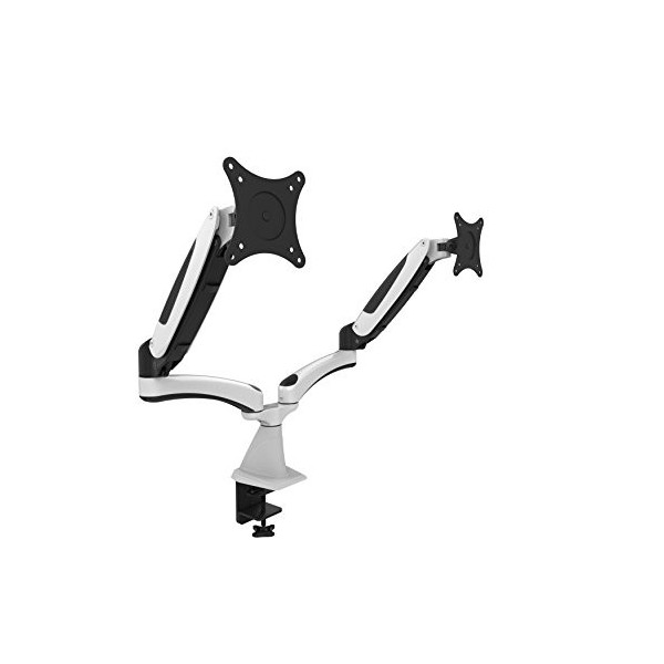 HFTEK® DS112F Support de bureau pour écran support de table pour moniteur desk mount bracket 15 - 27 pouces avec VESA 75/100 
