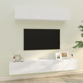 VEEKI Meuble TV, Meuble TV Suspendu, Meuble TV Industriel, Meuble TV Bois, Meuble Chambre, Convient pour Salon ou Chambre, En