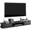 MABIBI Meuble TV mural flottant pour console multimédia avec 2 tiroirs - 100 cm