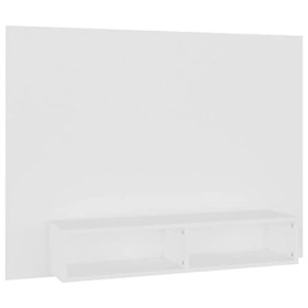 Meuble TV Suspendu Style Elégance | Rangement matériel télé Audio Video Gaming | 120x23,5x90cm Blanc