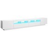 LAPOOH Meuble TV avec lumières LED Blanc 260x35x40 cm Meuble TV,Meuble TV Moderne,Meuble de Salon