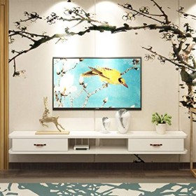 Meuble de télévision mural étagère murale étagère flottante TV fond décoration murale étagère meuble de télévision console TV
