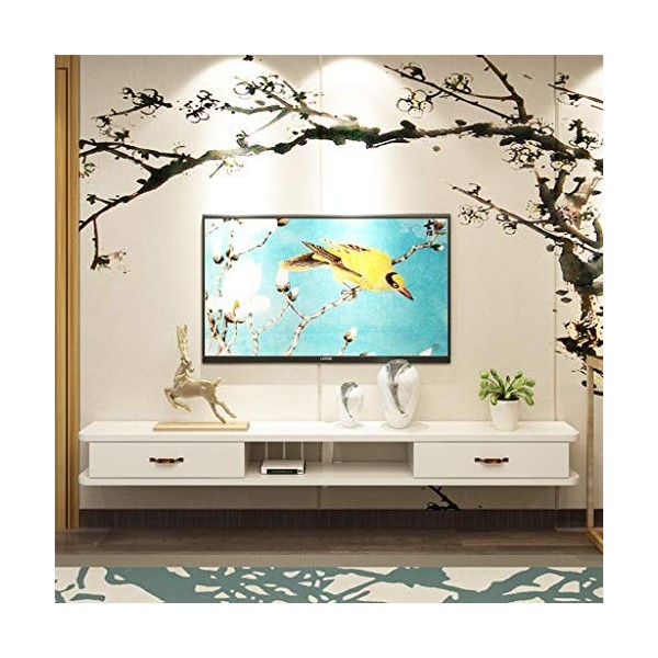 Meuble de télévision mural étagère murale étagère flottante TV fond décoration murale étagère meuble de télévision console TV