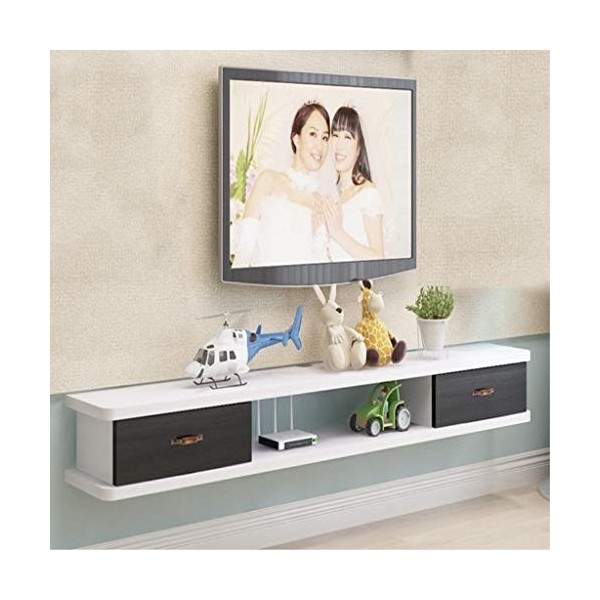 Meuble de télévision mural étagère murale étagère flottante TV fond décoration murale étagère meuble de télévision console TV