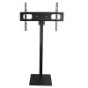 Pied TV Support Universel Meuble TV au Sol avec Support Pivotant pour téléviseurs de 32 à 65 Pouces, Meuble TV Mince réglable