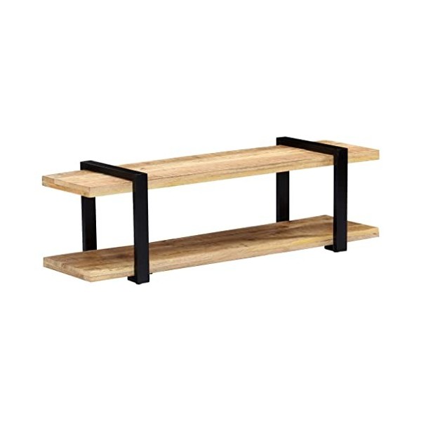 Meuble TV, Meuble TV écologique en Bois Robuste Poli avec Une étagère inférieure pour la Maison