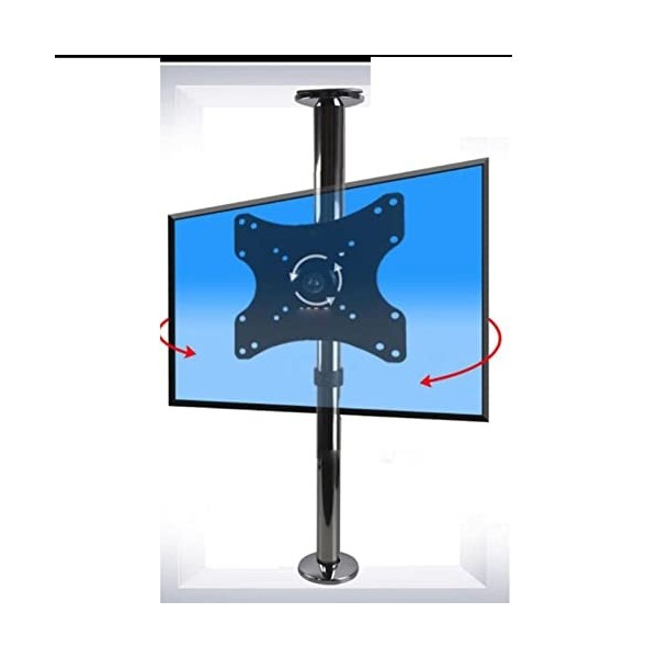 Pied TV Support Universel Support de sol pour TV - TV LCD, cadre rotatif à 360 degrés, support de sol pour cloison de séparat