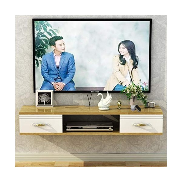 Meuble de télévision Mural Etagère Flottante Etagère Murale Set Top Box Routeur Projecteur Etagère de Stockage Console TV Mul