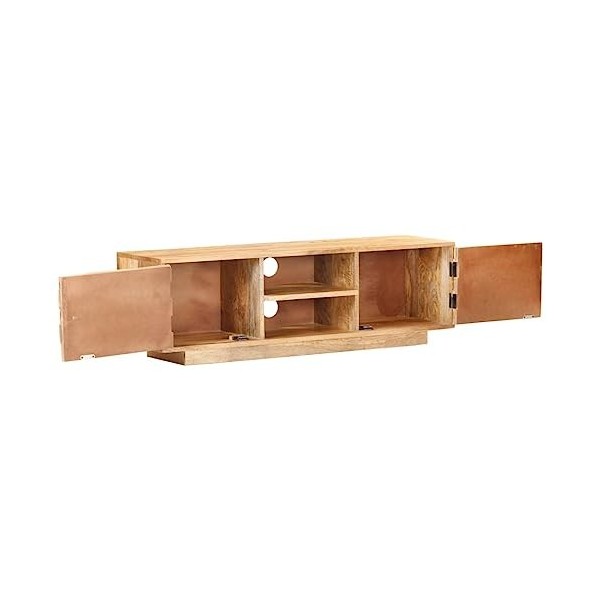 Meuble TV, Banc TV Support de Télévision Table TV Bas Armoire Basse Meuble TV 116x30x35 cm Bois de manguier Solide