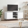 RAUGAJ Centres de divertissement et meubles TV - Meuble TV blanc 104 x 35 x 50 cm - Bois dingénierie