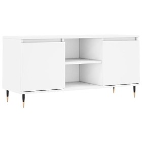 RAUGAJ Centres de divertissement et meubles TV - Meuble TV blanc 104 x 35 x 50 cm - Bois dingénierie