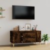 TEKEET Centres de divertissement et meubles TV, meuble TV en chêne fumé 102 x 44,5 x 50 cm en bois dingénierie