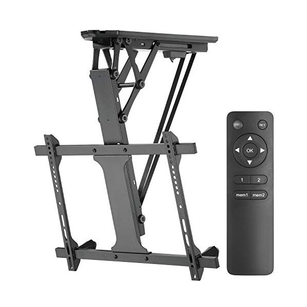 Maclean MC-880 Support TV électrique au Plafond, pour Murs inclinés 32"-70" télécommande Max 35kg Max VESA 600x411