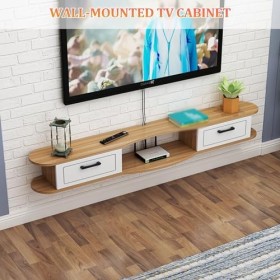 Étagère flottante pour meuble TV, composant de console multimédia pour centre de divertissement mural sous le téléviseur, éta