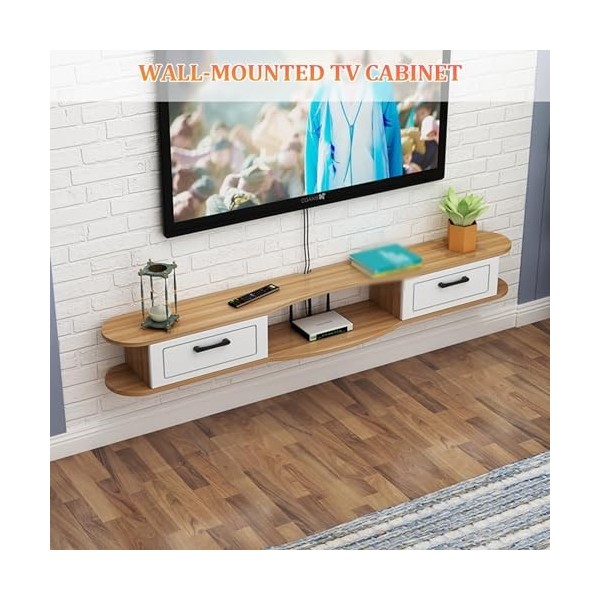 Étagère flottante pour meuble TV, composant de console multimédia pour centre de divertissement mural sous le téléviseur, éta