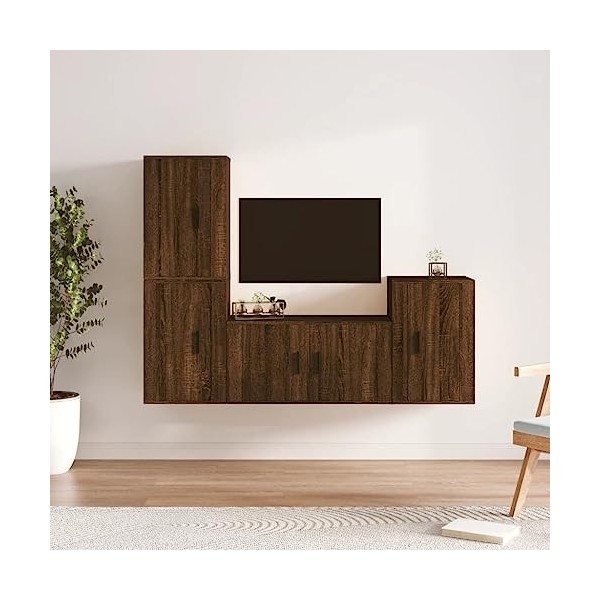 VEEKI Meuble TV, Meuble TV Suspendu, Meuble TV Industriel, Meuble TV Bois, Meuble Chambre, Convient pour Salon ou Chambre, En