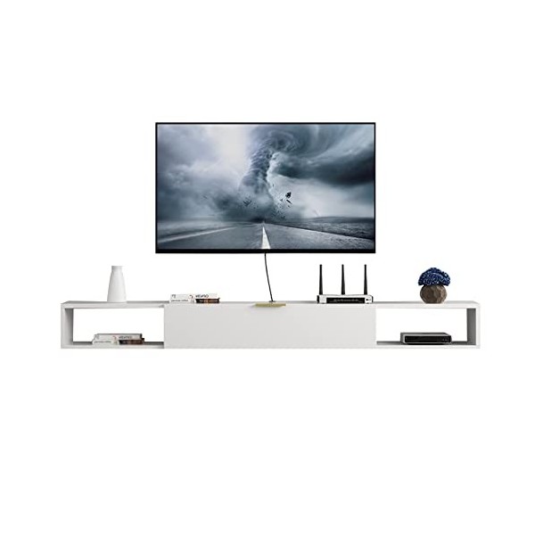 Meuble TV Flottant,Unité De Rangement TV Décorative pour Étagère Murale,Meubles De Maison pour Centre De Divertissement Multi