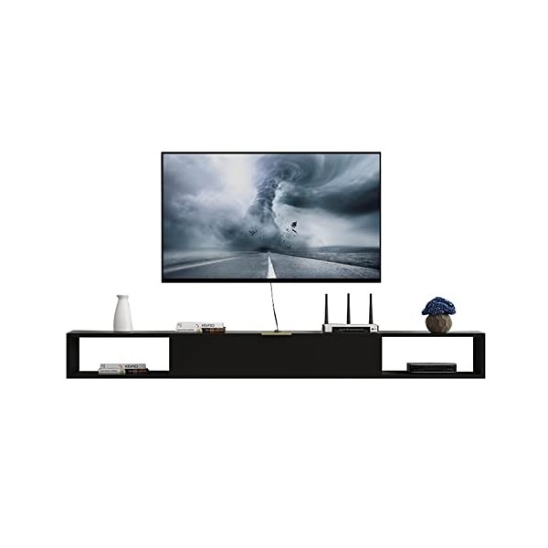 Meuble TV Flottant,Unité De Rangement TV Décorative pour Étagère Murale,Meubles De Maison pour Centre De Divertissement Multi