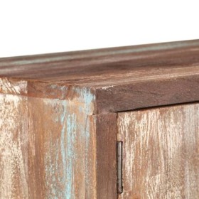 Meuble TV en Bois Massif – Console Rustique de Style Vintage en Acacia – Rangement multimédia 118 cm – Meuble TV Unique-Brun