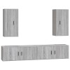 vidaXL Ensemble de Meubles TV 4 pcs Blanc Brillant Bois dingénierie
