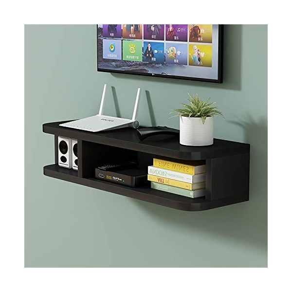 SORVA Meuble TV, Lowboard TV, étagères flottantes, étagère Flottante pour Composants de Meuble TV, 4 Couleurs au Choix, Bois 