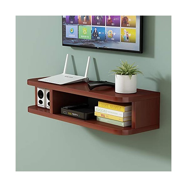 SORVA Meuble TV, Lowboard TV, étagères flottantes, étagère Flottante pour Composants de Meuble TV, 4 Couleurs au Choix, Bois 