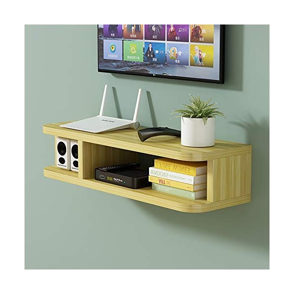 SORVA Meuble TV, Lowboard TV, étagères flottantes, étagère Flottante pour Composants de Meuble TV, 4 Couleurs au Choix, Bois 