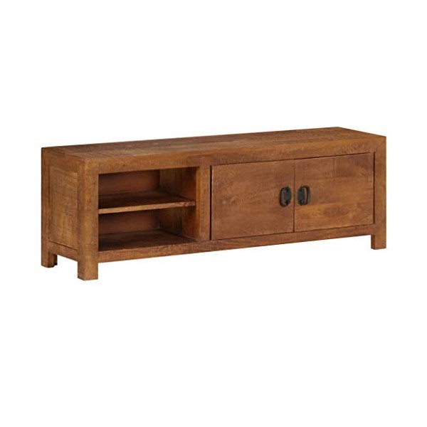 FAMIROSA Meuble TV 120x40x30 cm Bois de Manguier Massif-7941