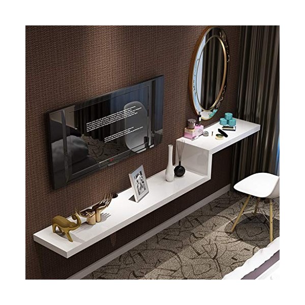 Meuble de télévision Mural Étagère Murale Étagère Flottante étagère à Livres Étagère de Stockage multimédia Meuble TV Chambre